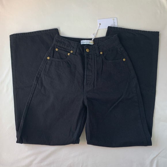 HEAVY MANNERS MOONSTRUCK BAGGY BABY GIRL DENIM IN BLACK SIZE 25 - Picture 7 of 15